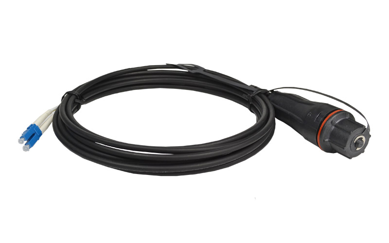 IP67 Waterproof LC Duplex to Fullaxs LC Singlemode Fiber Optic Assembly Cable